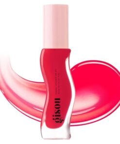 Gisou Honey Infused Hydrating Lip Oil, Nourishing Lip Moisturizer for Dry Lips, High Shine, Smooth Finish, Sheer Pinky Red Shade, Juicy Strawberry Scent, Strawberry Sorbet, 8ml
