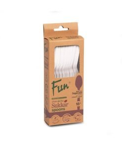 Raxoom Sukkar disposable Spoon - Ideal for Eating Salad, Dessert, Appetizer, Fruit Salad, Chinese Food & more| Handwash-Safe| Dinner Spoon, Table Spoon Ideal for Family, Hotels, (Pack of 18)