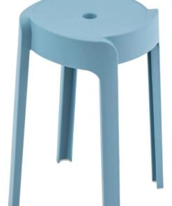 HOCC Lightweight Stackable Stool – Blue | Durable Plastic Seating for Home, Office & Outdoor Use