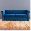 Maharat Al Bahar Navy Blue 3-Seater Sofa with Premium Cushions – Plush Comfort for Modern Living Rooms
