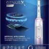 Oral-B Genius X Electric Toothbrush with Artificial Intelligence, App Connected Handle, Travel Case, 6 Mode Display with Teeth Whitening, Pink