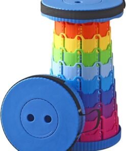 ECVV Portable Telescoping Stool Adjustable Plastic Stools Lightweight Compact Retractable Seat for Camping Picnic Fishing Hiking Travel