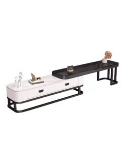 Glanfen Living Room Household Tempered Glass Slate Tv Cabinet