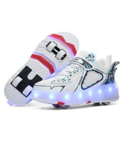 Kidle Kids Roller Skates Shoes Rechargeable Skates Shoes With Double Wheels Sport Sneaker Outdoor Luminous Shoes For Kids For Boys Girls