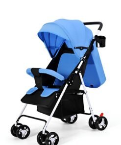 HaveDream Baby Stroller, Uv Protection Ultra-Light Multifunctional Baby Lightweight Folding Stroller, Four-Wheeled Stroller For Children That Can Sit Or Lie Down (Lake Blue)