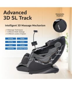 BeHealth FlyLux Massage Chair Full Body with Advanced 3D SL-Track, Smart Voice Control, 12 Auto Programs, Fullbody Airbag Massage, Heat Therapy, Zero Gravity, Foot Rollers, Wireless Charging Voice Control
