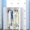 DubaiGallery Plastic Folding Wardrobe Bedroom Simple Cabinet Space Saving Storage Shelves Portable Furniture