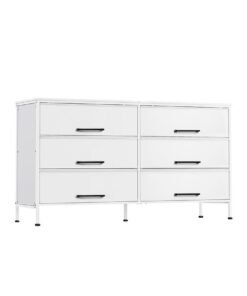 NKX Dressing Storage  Model with Electric 6 Drawers For Home inside Room 59.8" inch White Color - Image 4