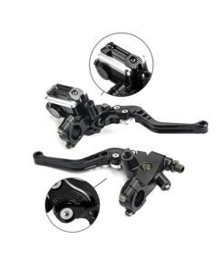 LAMAY 7/8" 22mm Motorcycle Brake Lever Handlebar Brake Master Cylinder Clutch Lever Left & Right Set