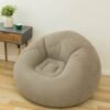 Joshberg Inflatable Beanless Bag Sofa  Lazy Living Room Sofa Inflatable Lounge Chair With Air Pump （Light Brown）