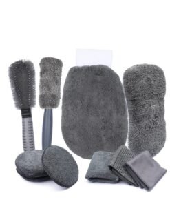 Barakah Car Wash Cleaning Kit, 10PCS Care Clean Tools, Wheel Brushes for Tyre, Microfiber Washing Towels Detailed Interior & Exterior Car, Motorcycle, Bicycle, Van Truck