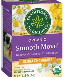 Traditional Medicinals Organic Smooth Move Chamomile, Relieves Occasional Constipation, Caffeine Free, 16 Tea Bags