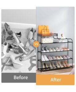 BLOOMING TIME 6 layer Freestanding with Storage Box Shoe Organizers for Entrance Hallway Front Door Living Room Shoe Cabinet(black) - Image 3