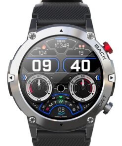 RollsTimi  Smart Watches for Men Women, Military Smartwatch with Bluetooth Call IP68 Waterproof 1.32" HD Rugged Tactical Fitness Watch Tracker Heart Rate Monitor