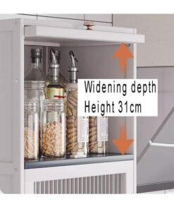 Alternative view of NKX 4 Tier Multifunctional Kitchen & Bathroom Ultra-Narrow Bathroom Gap Storage Cabinet Rack