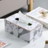 XIANGYU Organizer Room Hotel Luxury Storage Leather Marbling Tissue Boxes