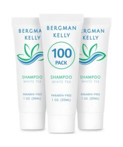 BERGMAN KELLY Travel Size Hotel Shampoo (1 Fl Oz 100 Pk White Tea) Delight Your Guests With Revitalizing And Refreshing Shampoo For Guest Hospitality Mini & Small Size Luxury Shampoo In Bulk