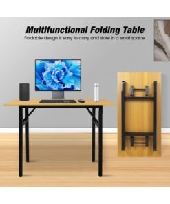 Alternative view of SUPAAR Adjustable Folding Desk No Install, Portable and Compact Computer Walnut Table Office Table for Home, Office, Study, Dining, Camping, Picnic.