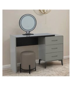 Royaloak Houston Dresser | HDF Construction | 3 Drawers | High-Gloss Finish | Modern Design | Durable & Long-lasting | Easy to Clean | Dressing Table