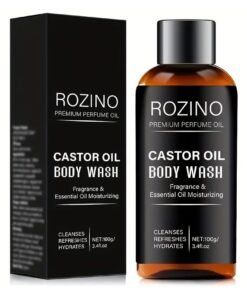 ROZINO Premium Perfume Oil Body Wash for Men - 100g | Castor & Aloe Vera Infused, Fine Foam for Deep Cleansing, Non-Greasy with Long-Lasting Fragrance, Hydrates & Smooths Skin, Paraben-Free, Suitable for All Skin Types