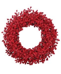 Home Care Christmas Wreath, Pine with Red Berries – 40 cm