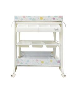 Moon Portable Diaper Changing Table Mat-Table Dresser Wheels Multi-Function Nursery Organizer For Newborn - Flying Rabbits