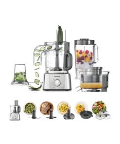 KENWOOD Food Processor, 3L Bowl, 1.5L Blender, 11 Processing Tools, Multi Mill, Grinder, Juicer extractor, Whisk, Dough Maker, Citrus Juicer, Salad Maker, 3 L 1000 W FDP65.880SI silver