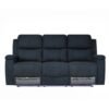 DANUBE HOME Paladin 3-Seater Fabric Recliner Sofa with LED Lights & Cup Holders - Stylish Blue Reclining Sofa for Living Room - 2-Year Warranty