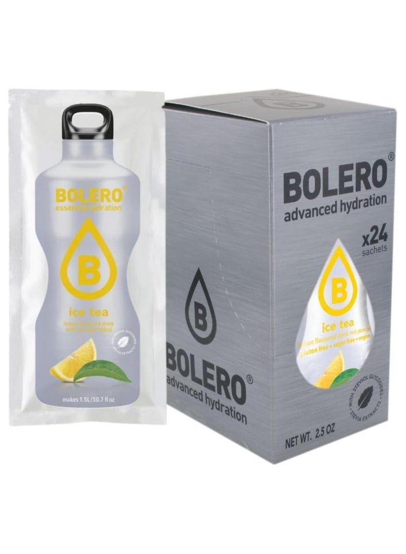 bolero Advanced Hydration Drink Packets Classic Sachets Sugar Free Water Flavoring Packets Calorie Free Powder Drink 24 Sachets Lemon