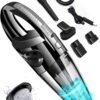 Toshonics Rechargeable Handheld Car Vacuum Cleaner Wet Dry Cordless Mite Remover Portable Strong Powerful Suction For Home Automotives Dust Pet Hair Sofa Carpet Cleaning Computer Keyboard