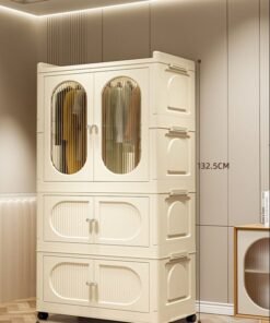NKX 3 Layers Stylish Multi-Functional Storage 1 Cabinet & 2  Wardrobe