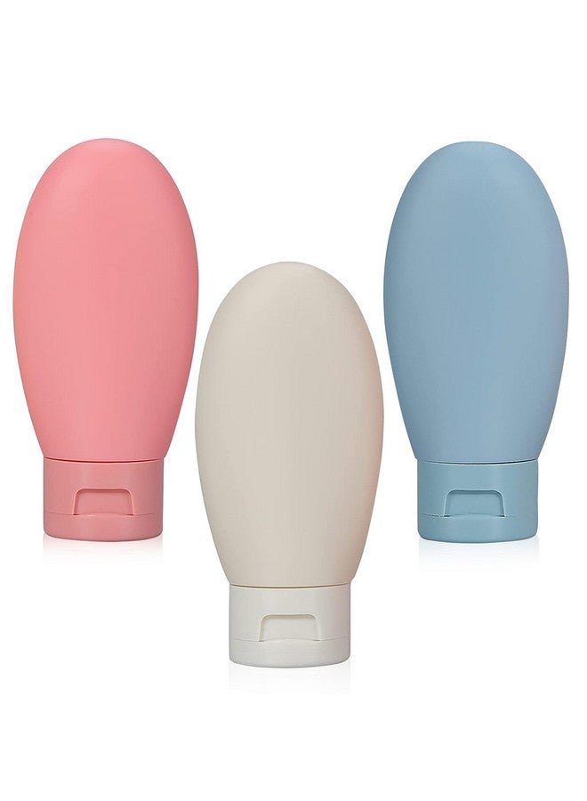 FlavorHaus Travel Bottles for Toiletries Refillable Plastic Travel Containers Dispenser with Lid Small Leak Proof Empty Squeeze Bottles Kit for Toiletries, Cream, Shampoo, Lotion (Pack Of 3)
