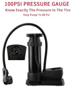 Rock Pow Portable Bike Pump  Foot Bicycle Tire Pump with Pressure Gauge  Bicycle Pump with Presta and Schrader Valve  Air Pump for Balls with Gas Ball Needle - Image 3
