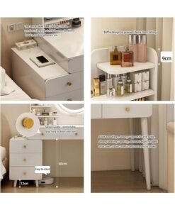 Alternative view of keke Multifunctional Makeup Vanity Dressing Table with LED Mirror