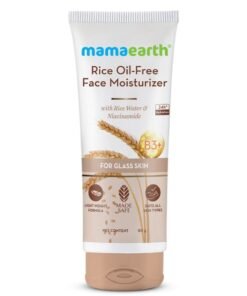 Mamaearth Rice Oil-Free Face Moisturizer for Oily Skin | With Rice Water & Niacinamide for Glass Skin | 24-Hour Hydration | Brightens Skin Tone | 80g
