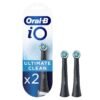Oral-B iO Ultimate Clean Rechargeable Electric Toothbrush Replacement Heads, with Personalized Brushing Modes, Black, Pack of 2 Black