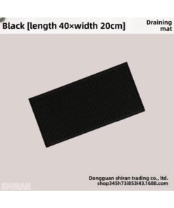 PVC Bar Mat Black Soft Rubber Bar Mat Milk Tea Shop Counter Drain Mat Cross-border Hotel Supplies