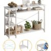 Stubborn 3 Tier Console Table with Storage Shelf Simple Sofa Table Coffee Corner and Entryway Table for Couch Hallway Entrance Living Room