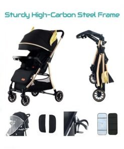 MIXDE Baby Lightweight Strollers for Toddlers Kids, Infant Portable Travel Stroller With Compact Design, Quick Collect, Sit Lying, 5 Point Safety Harness