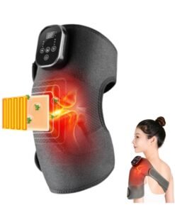 RATSAW Heated Knee Massager Cordless Knee Massage Machine for Circulation and Pain Relief 3 Adjustable Vibrations and 6 Heating Modes 1 Pack