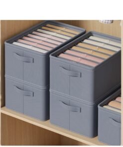 DUNISO Wardrobe Clothes Organizer, Large 6 Pack 44 Grids Jeans organizer for Closet Storage With Handles, T-shirt organizer, Pants organizer, Foldable Drawer Organizers Dividers For Clothing