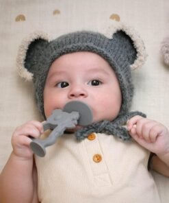 Moonkie Teething Toy, Safe & Easy to Hold BPA Free Silicone Teethers, 360° Baby Toothbrush with Suction Base, Teether Toys Best for Babies 6-12 Months (Koala Warm Taupe) - Image 3