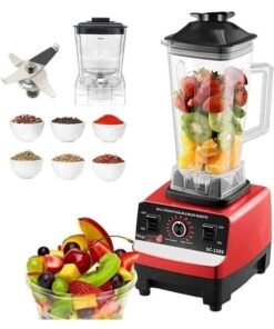 Silver Crest  Heavy Duty Commercial Grade BlenderMultifunctional  Juicer Mixer with SC 1589 Dishwasher Safe, Stainless Steel Blades Fruit Processor, Grinder, Smoothie Maker