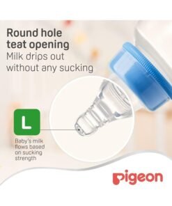 pigeon Pack Of 2 Baby Slim Neck Peristaltic Nipple S-Type (L), 9 Months +
