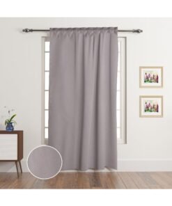 Home Box Single Blackout Curtain - Grey - 140x240 cm