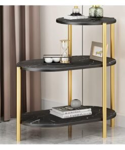 DubaiGallery Sofa Side Table Apartment Living Room Multi-Layer Coffee Table Luxury Light Coffee Tables Simple Modern Home Furniture for Living Room Small Round Table