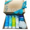 Triswim Splash Box Set Of 6 Chlorine Removal Body Wash + Swimmers Shampoo And Conditioner + Lotion 8.5 Fl Oz With Foggies Defog Lens Wipes For Goggles