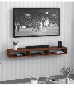 Alternative view of MODERN HOME Wall-Mounted TV Unit & Cabinet – Brown Wood Design for Living Room