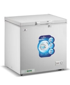 STAR TRACK Chest Freezer 275L ST-CFW-275L | Deep Freezer with Hinged Top Door & Inner Sliding Glass | -18°C Freezing | Manual Defrost | R600a | External Condenser | 1 Basket | White | LED Light 275 L ST-CFW-275L White