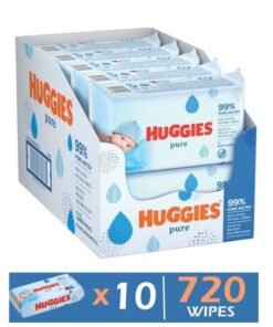 Huggies 99% Pure Water Baby Wipes 72sx10 Pack (720 Wipes)